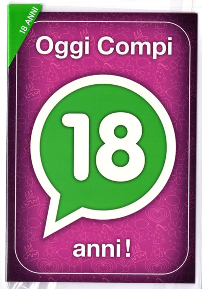 Biglietto Buon Compleanno 18 Anni Assabese